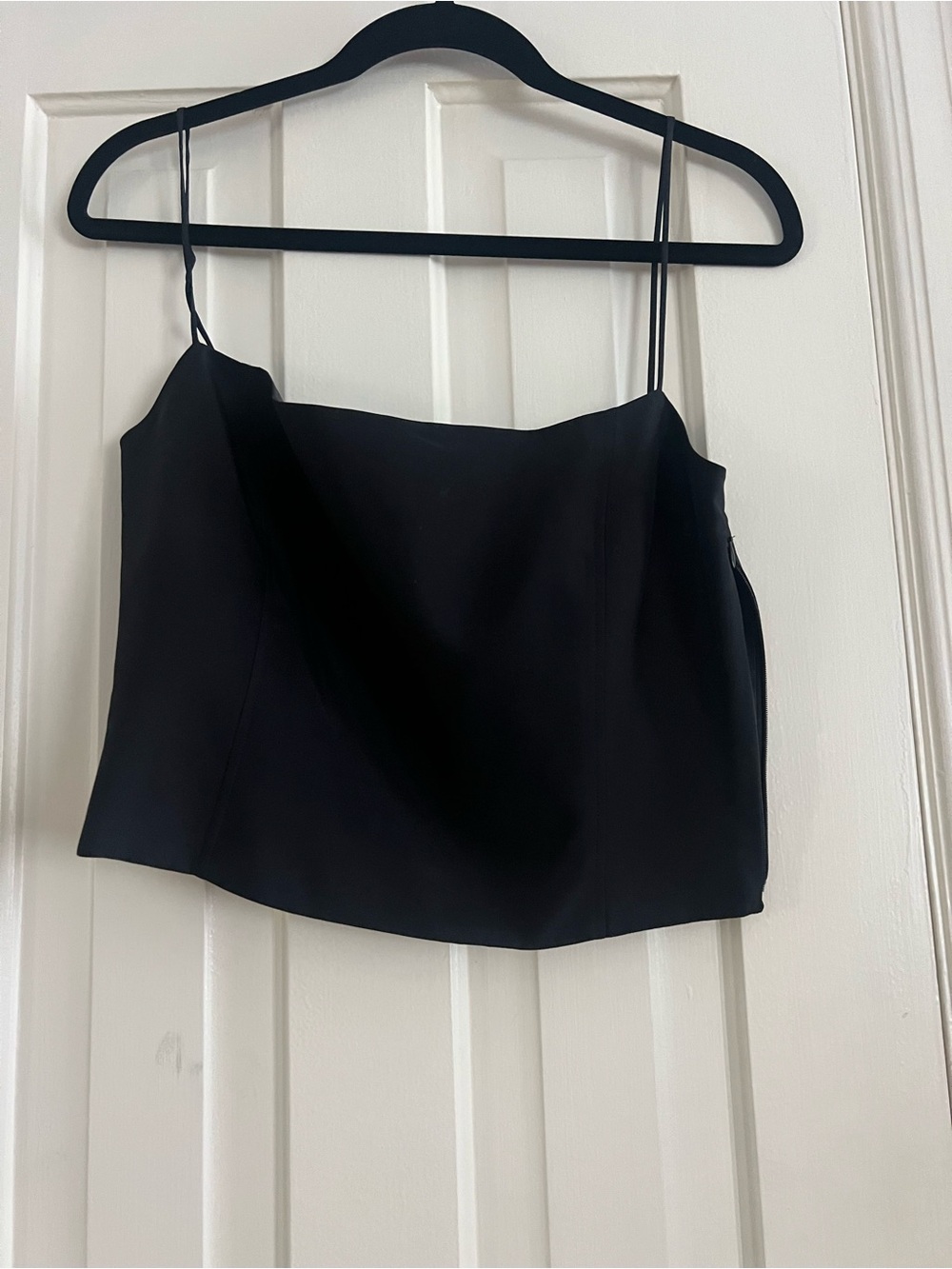 Black  Spaghetti Strap Crop Top